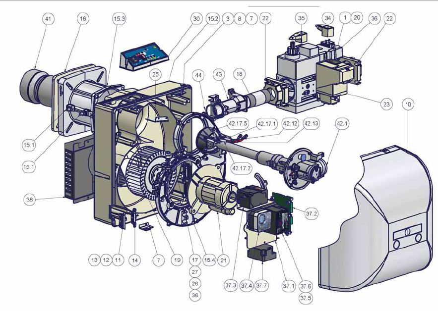 Газовые горелки Cib Unigas NG280 NG350 NG400 NG550