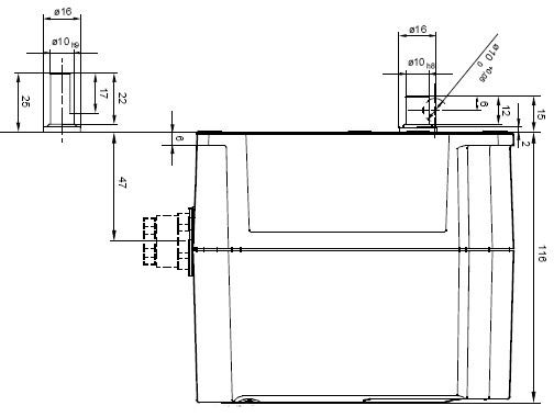 Габаритные размеры сервопривода Siemens SQM45