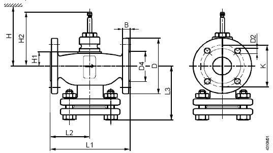 2-х ходовой клапан Siemens VVF21